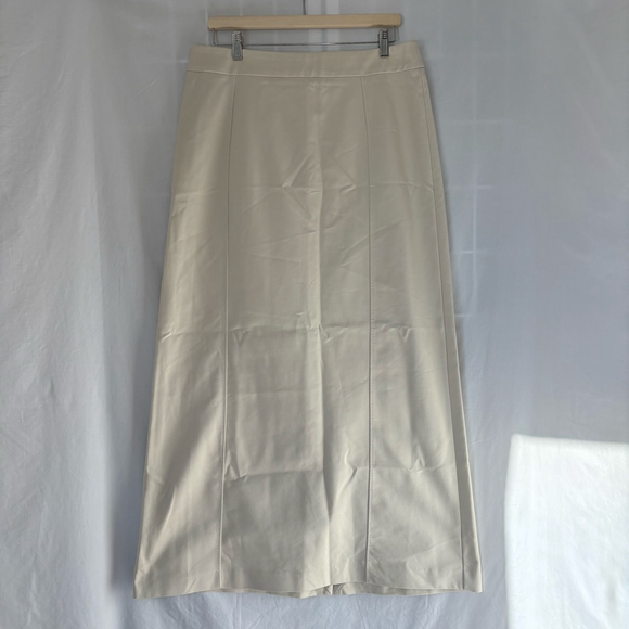 NWT Mango cream Paneled Maxi Skirt US 12 - Picture 1 of 14